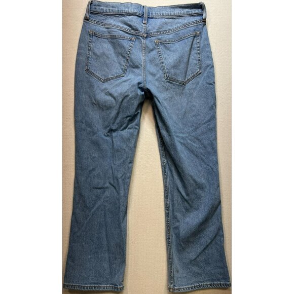 J.Crew Women's Flare Crop Jeans Mid Rise Stretch Denim Size 28 Blue Light Wash - Picture 2 of 10